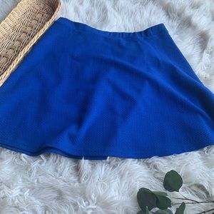 Blue textured skater skirt divided brand